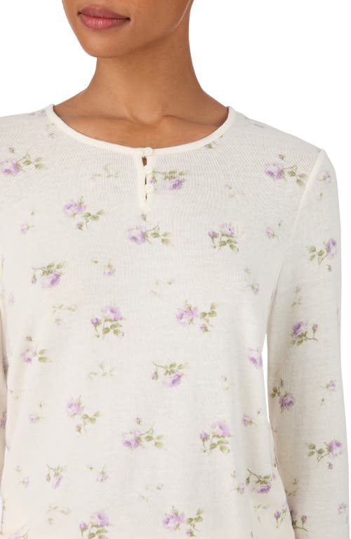 Ralph Lauren Floral Cotton-blend Henley Jogger Pj Set In Multi