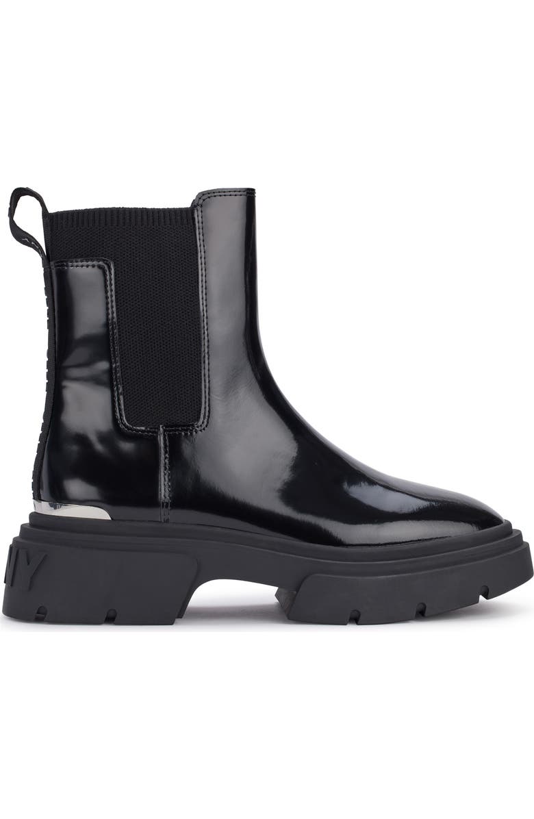 DKNY Fenella Lug Sole Chelsea Boot, Alternate, color, Black