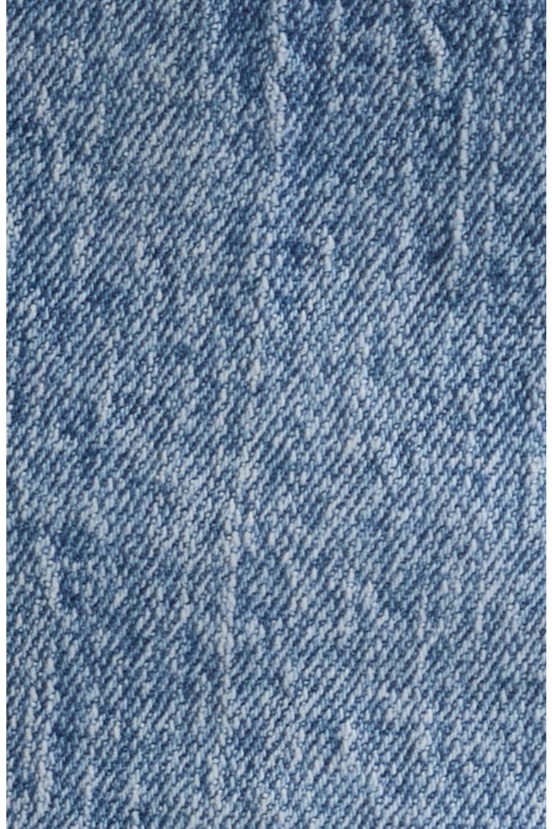 Pleated Denim Miniskirt, Alternate, color, MEDIUM WASH