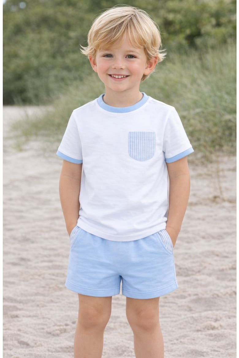 Seersucker Pocket Shorts, Alternate, color, Blue