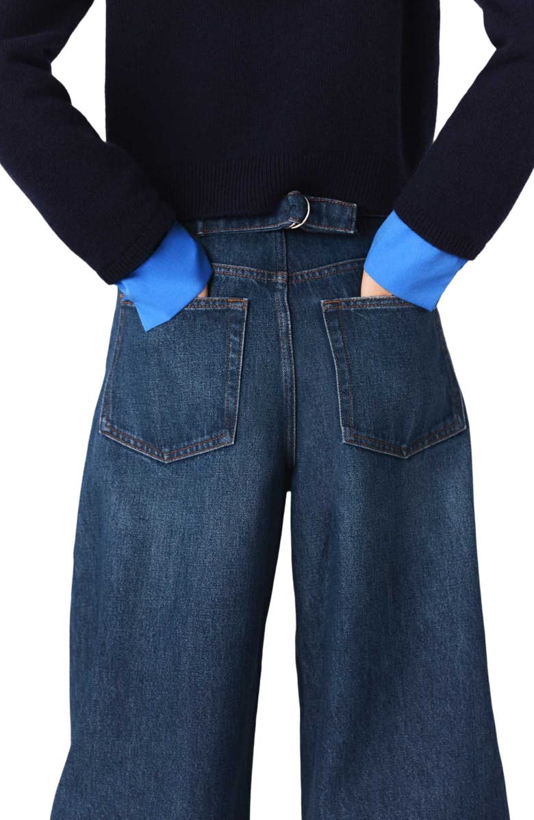 maje Balloon jeans with martingale, Alternate, color, Blue