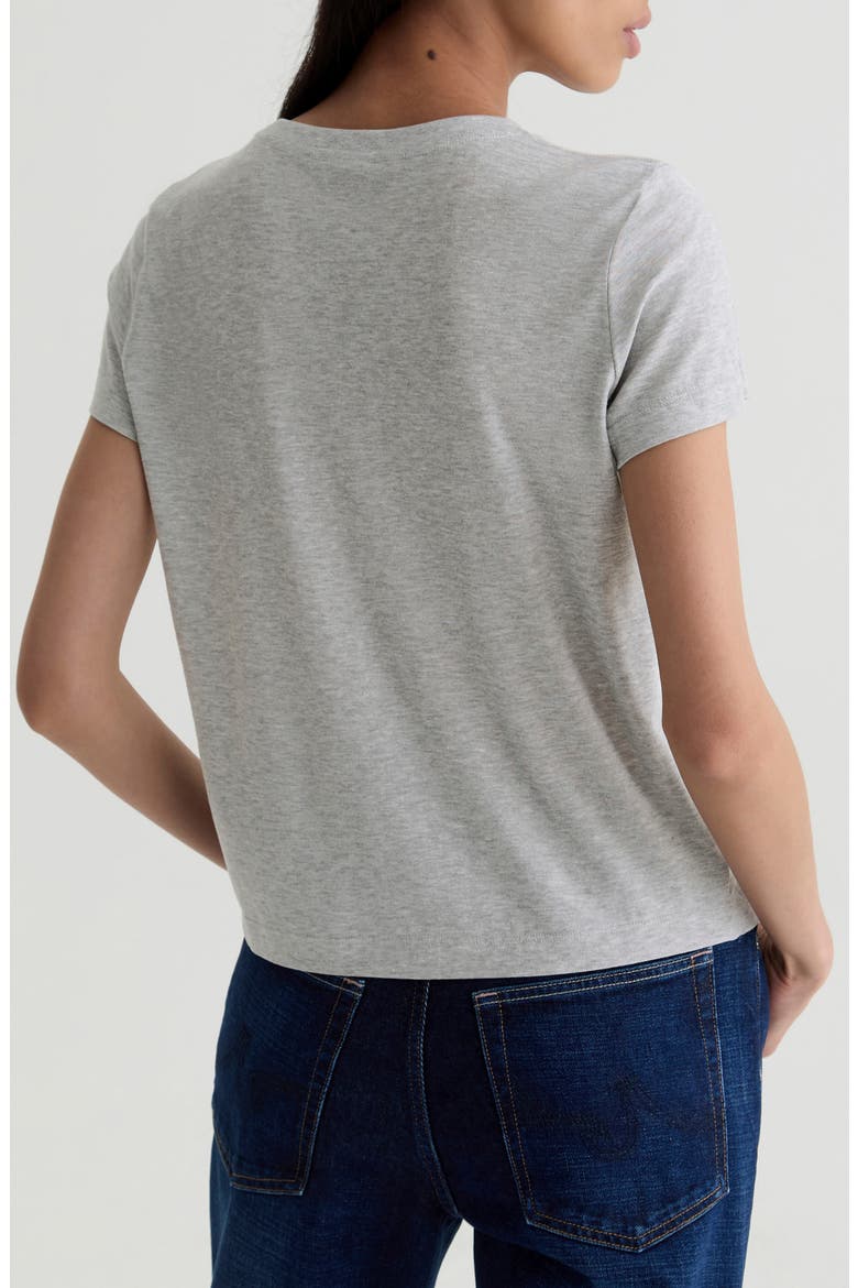 Zoie Cotton & Linen Blend T-Shirt, Alternate, color, HEATHER GREY