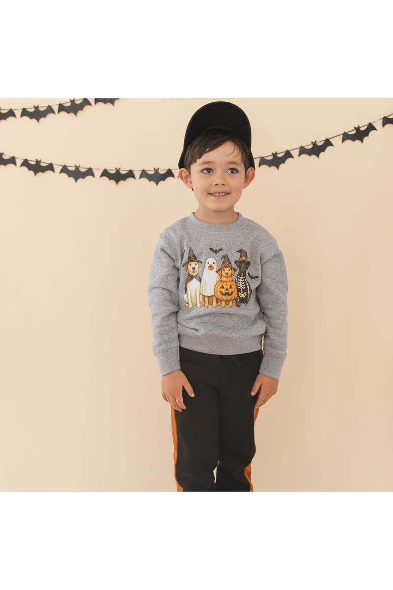 Halloween Puppies Sweatshirt, Alternate, color, Heather Grey