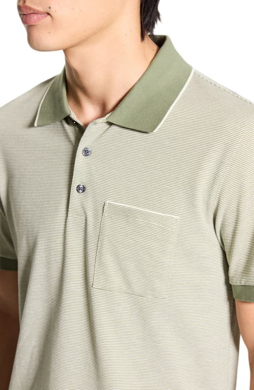 Theory Bird's Eye Polo In Green