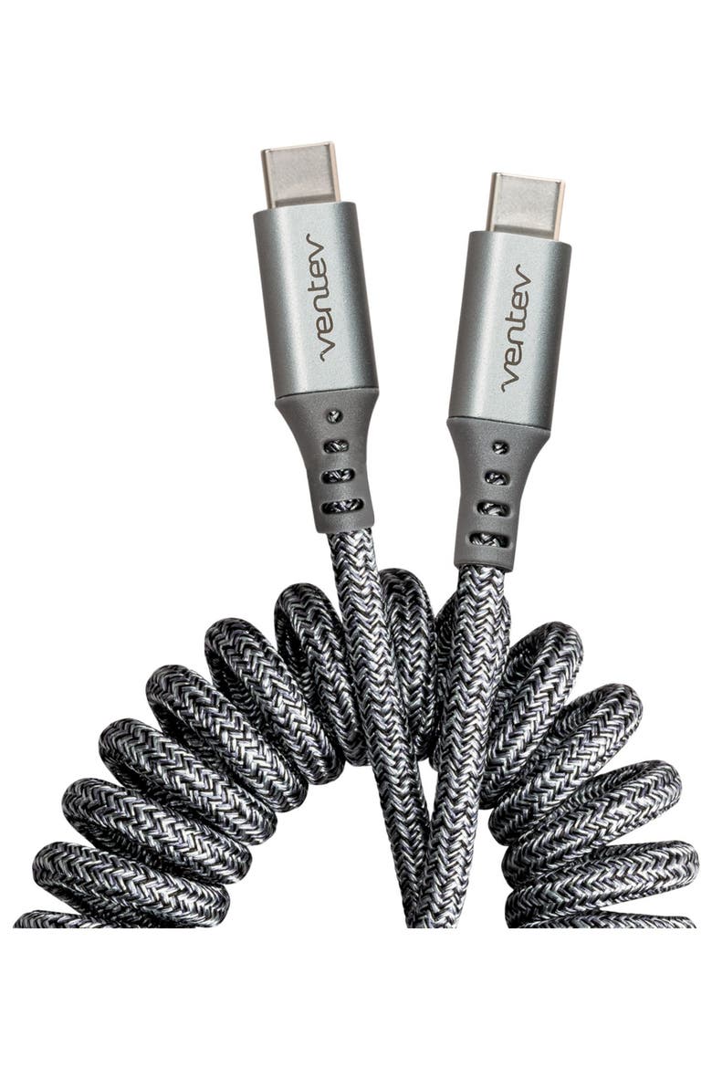 Helix USB-C to USB-C High Speed Travel 3 Foot Cable, Main, color, Grey
