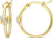 Julianna B. Diamond Crossover Motif Hoop Earrings 14k