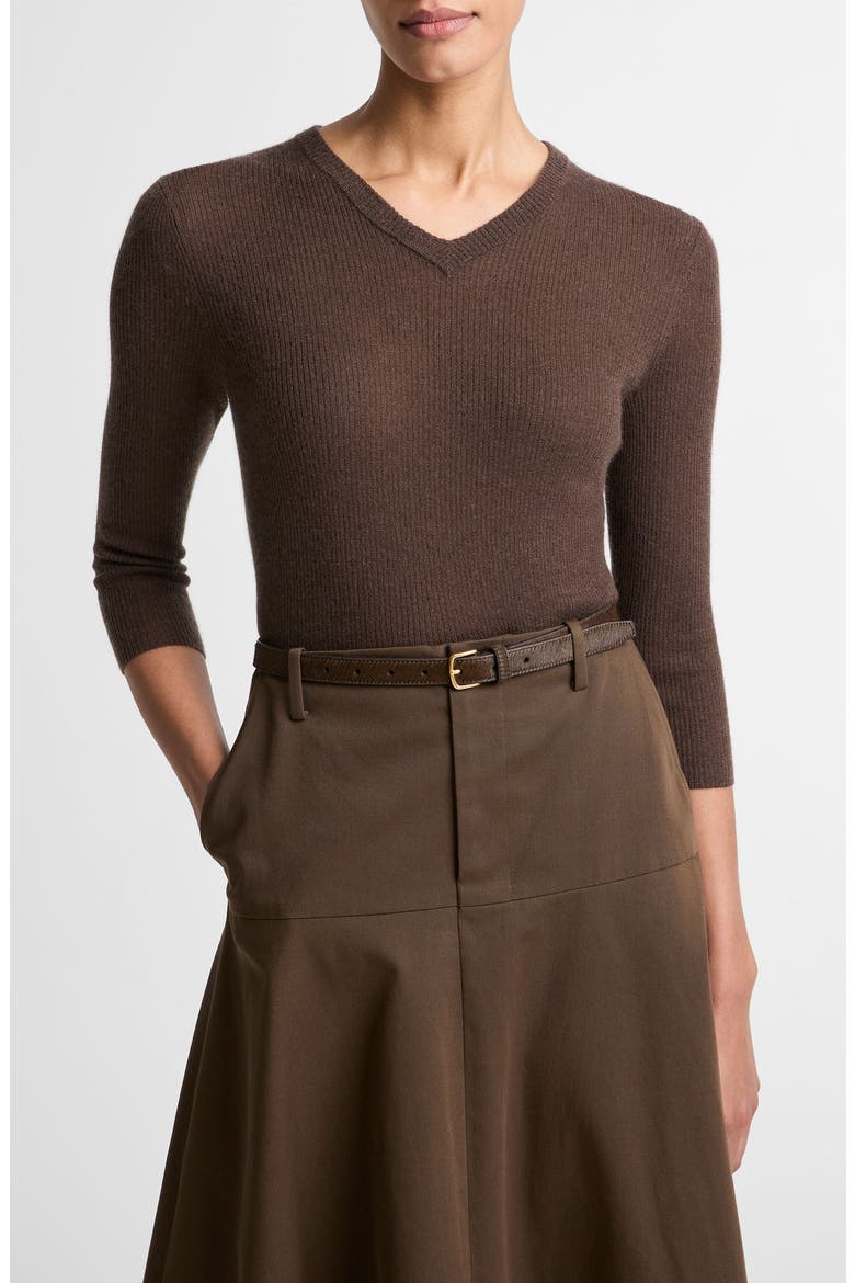 Cashmere & Silk Knit Sweater, Main, color, BARK