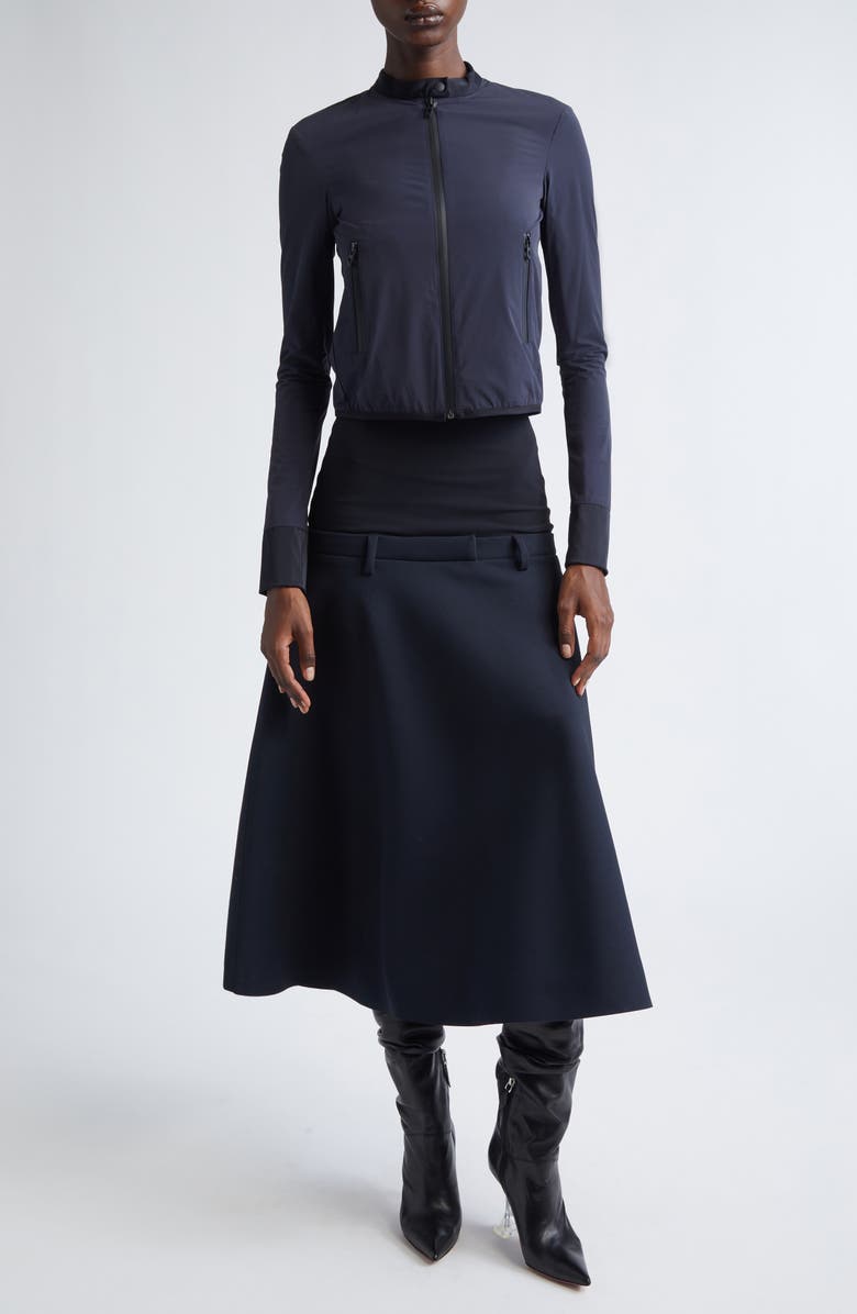 DIESEL<sup>®</sup> O-Grace Bonded Neoprene & Jersey Midi Skirt, Alternate, color, Midnight/Blue