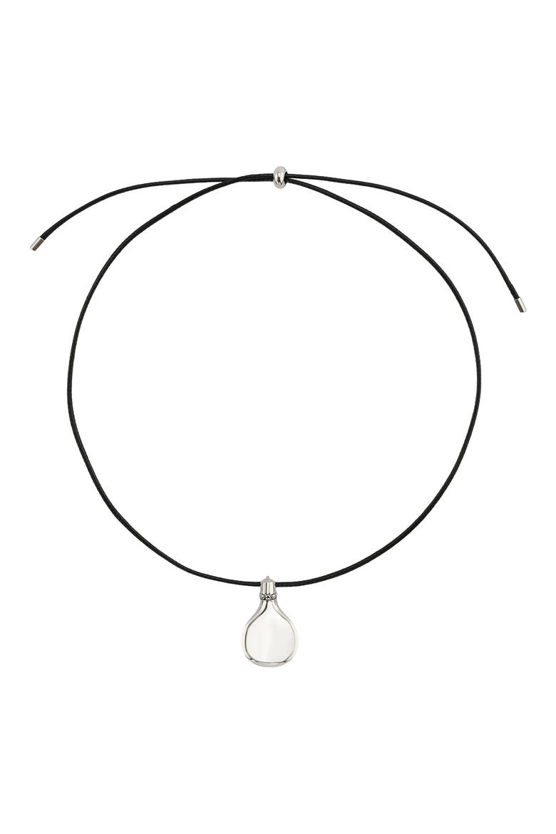 Gender Inclusive Gourd Shape Necklace, Main, color, SILVER