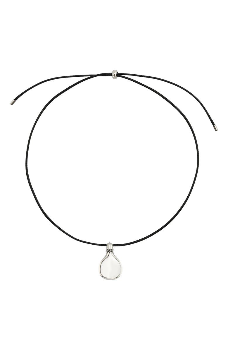 REBL Gender Inclusive Gourd Shape Necklace, Main, color, Silver