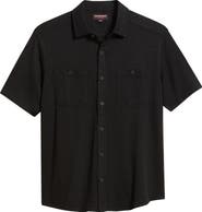 Johnston & Murphy Riley Knit Short Sleeve Button-Up Shirt