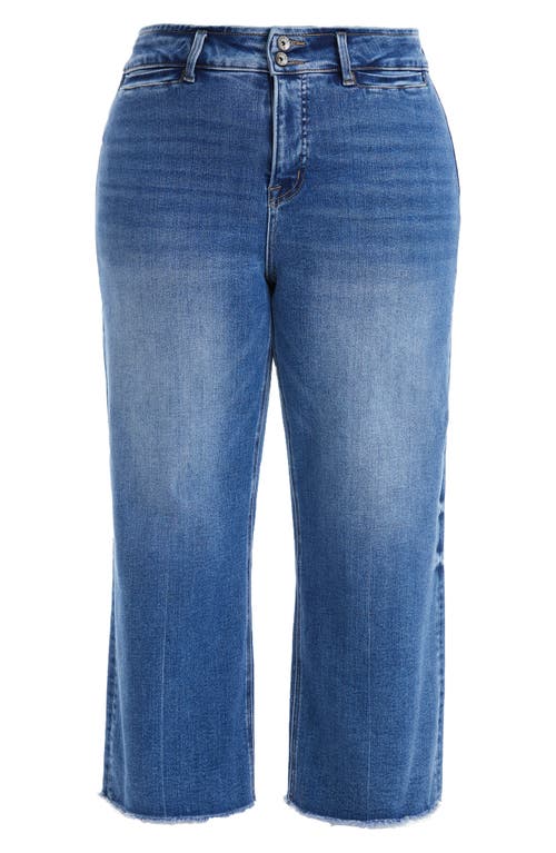 Bayeas Plus Size High Rise Wide Leg Jeans With Raw Hem