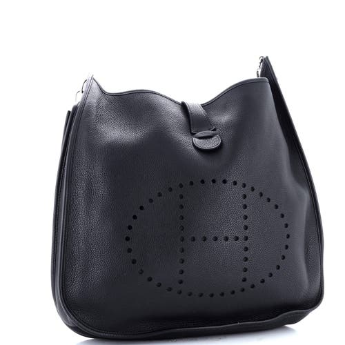 Pre-owned Hermes Hermes Evelyne Bag Gen Iii Clemence Tgm In Black