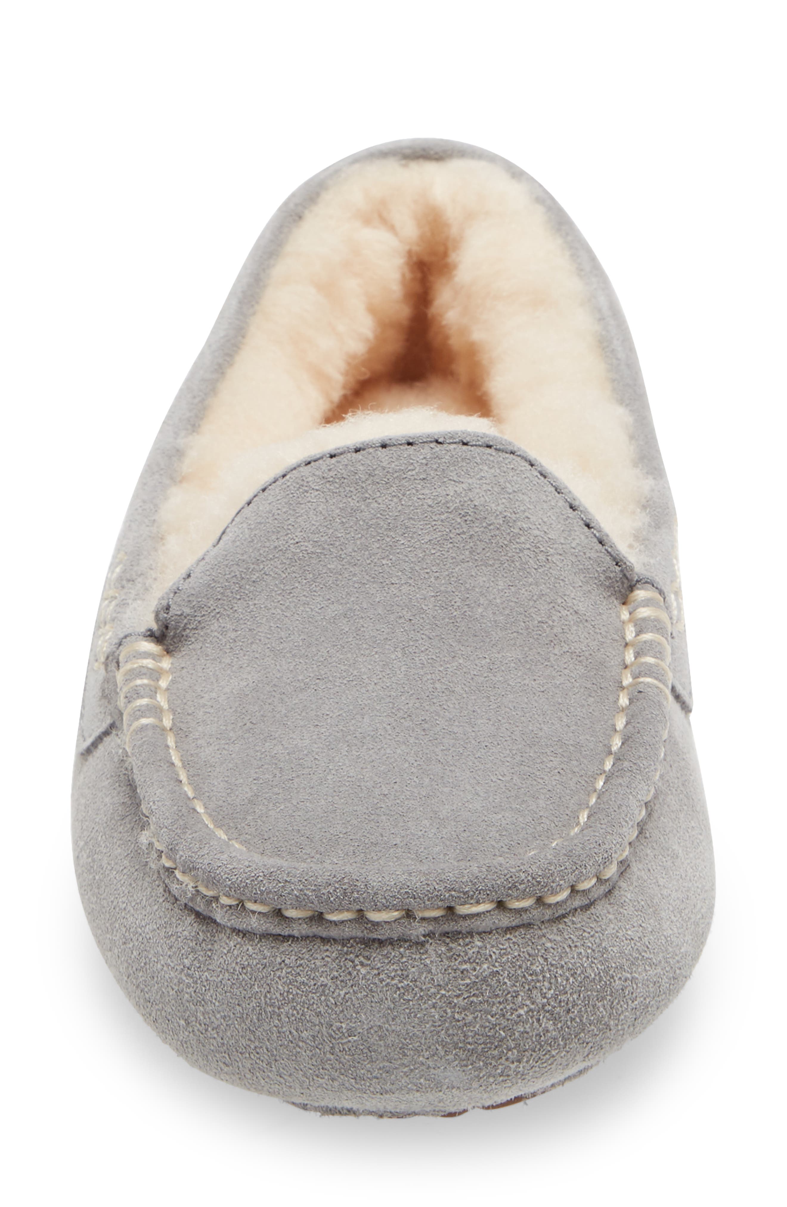 UGG<sup>®</sup> Ansley Water Resistant Slipper, Alternate, color, Light Grey Suede