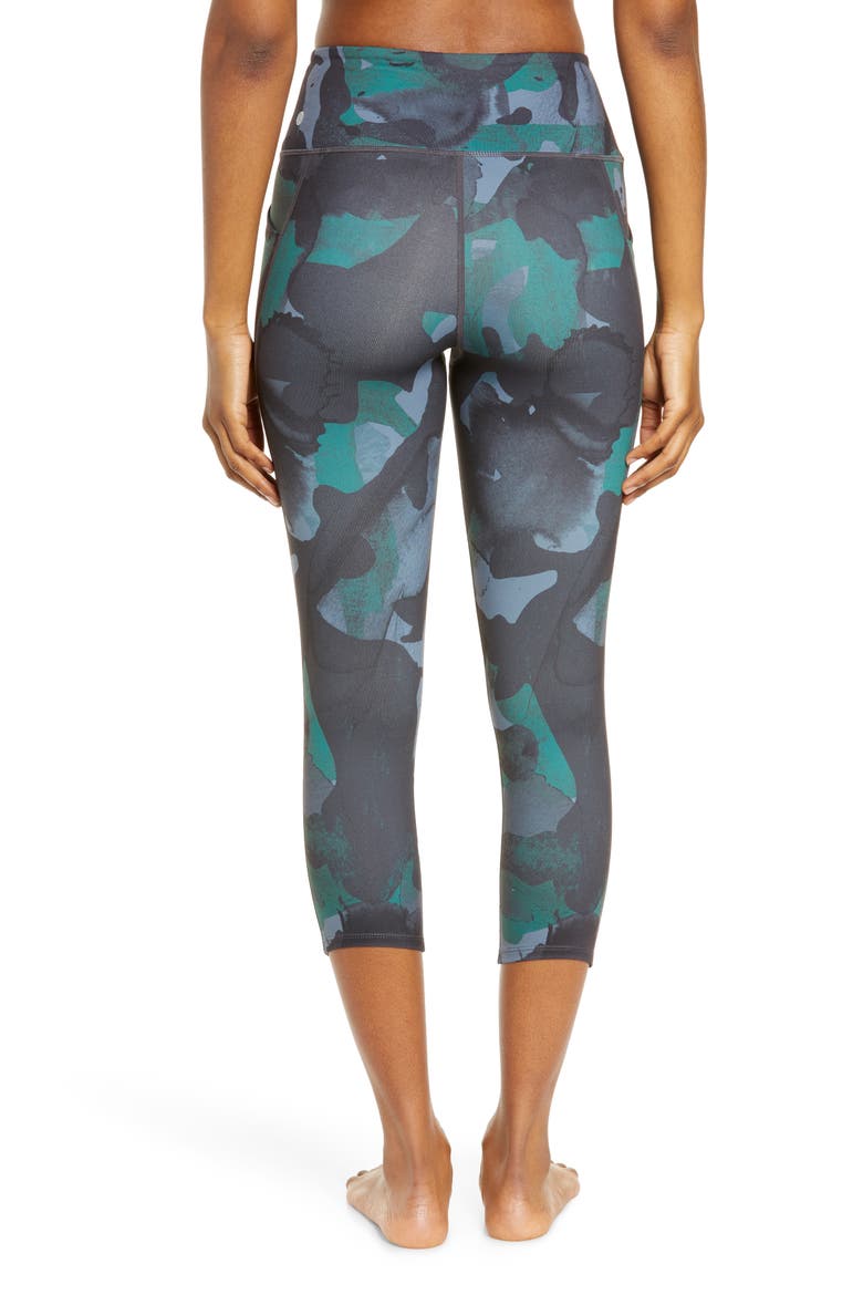Live In Dot Print High Waist Pocket Crop Leggings, Alternate, color, GREY- GREEN SHANNO PRINT
