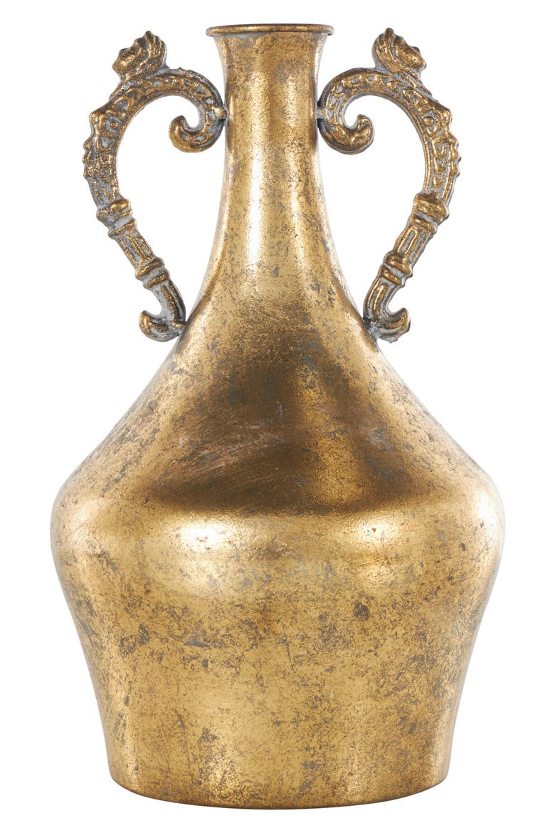 Golden Metal Vase, Alternate, color, GOLD