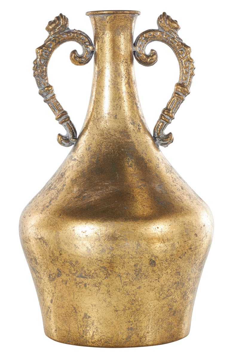 VIVIAN LUNE HOME Golden Metal Vase, Alternate, color,