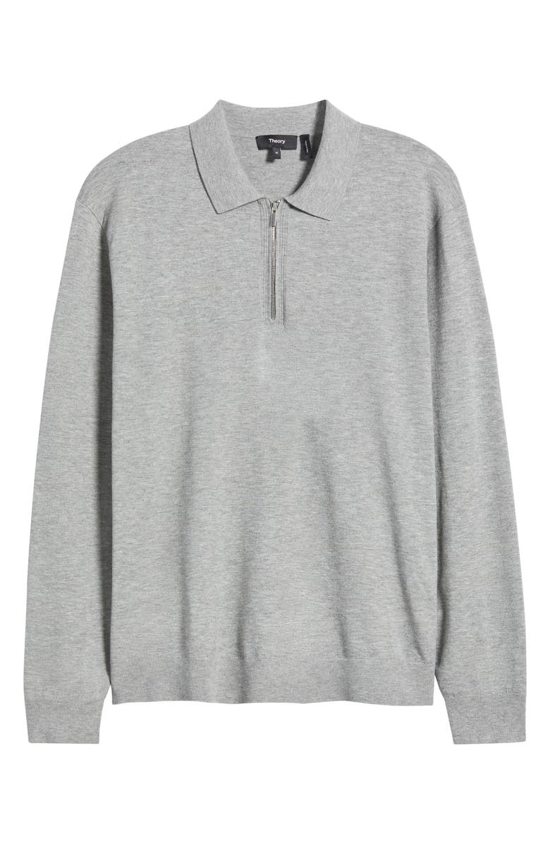 Theory Long Sleeve Quarter Zip Polo Sweater, Alternate, color, 