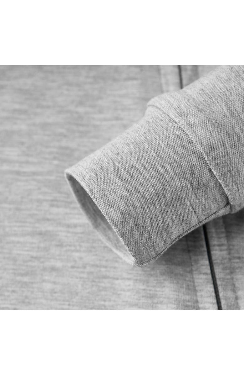 Milkbarn Luxe Solid Zipper Pajama, Alternate, color, Grey Melange