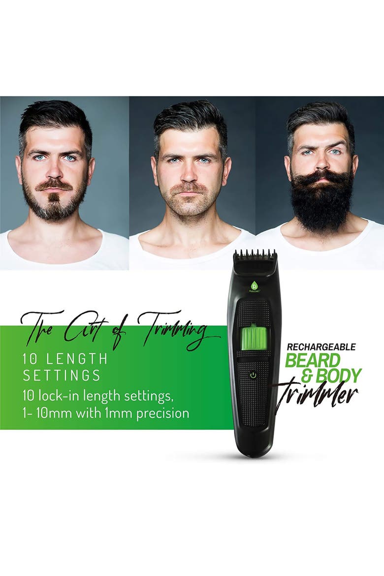 Rechargeable Beard And Body Trimmer, Alternate, color, Black