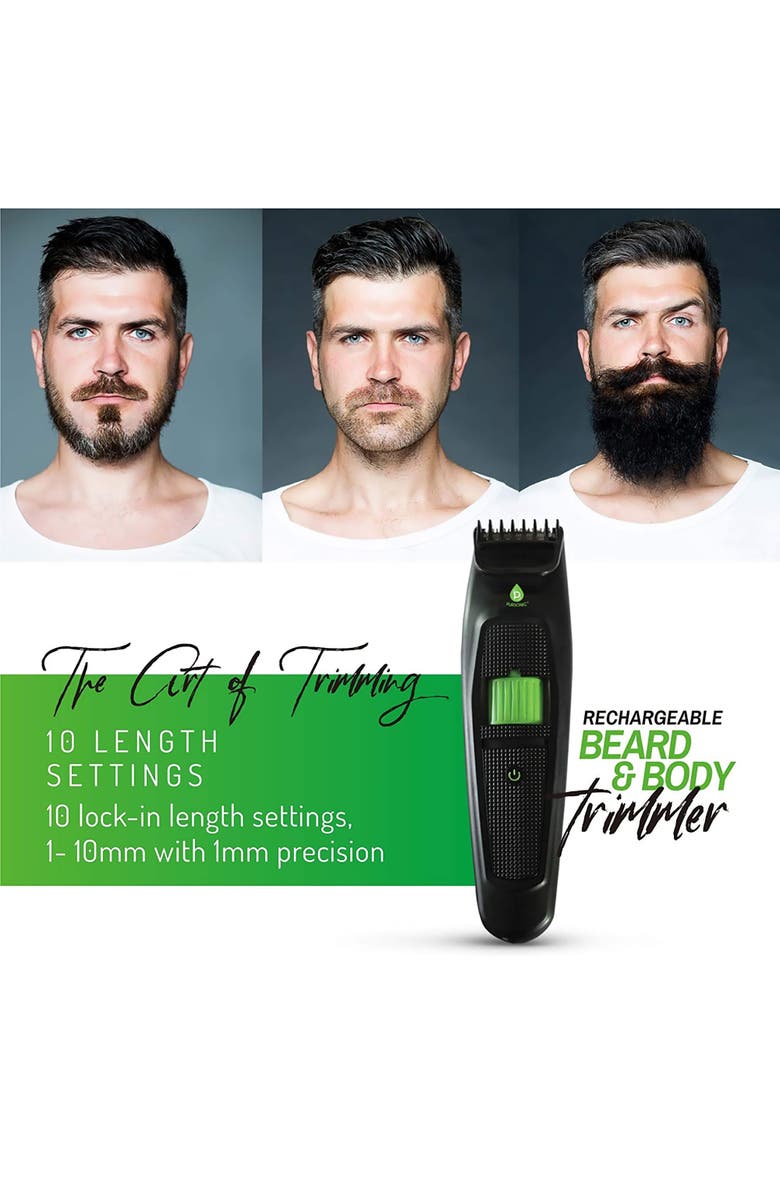 PURSONIC Rechargeable Beard And Body Trimmer, Alternate, color, Black