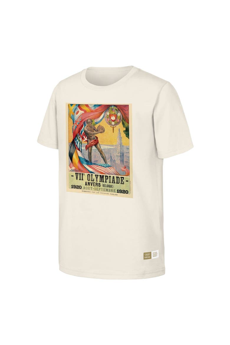 Men's  Natural 1920 Antwerp Games Olympic Heritage T-Shirt, Alternate, color, Natural