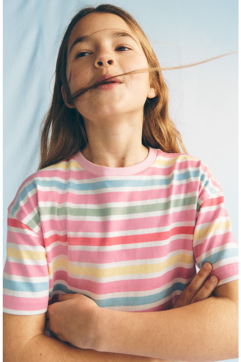 Kids' Breton Stripes T-Shirt, Alternate, color, MULTI STRIPE