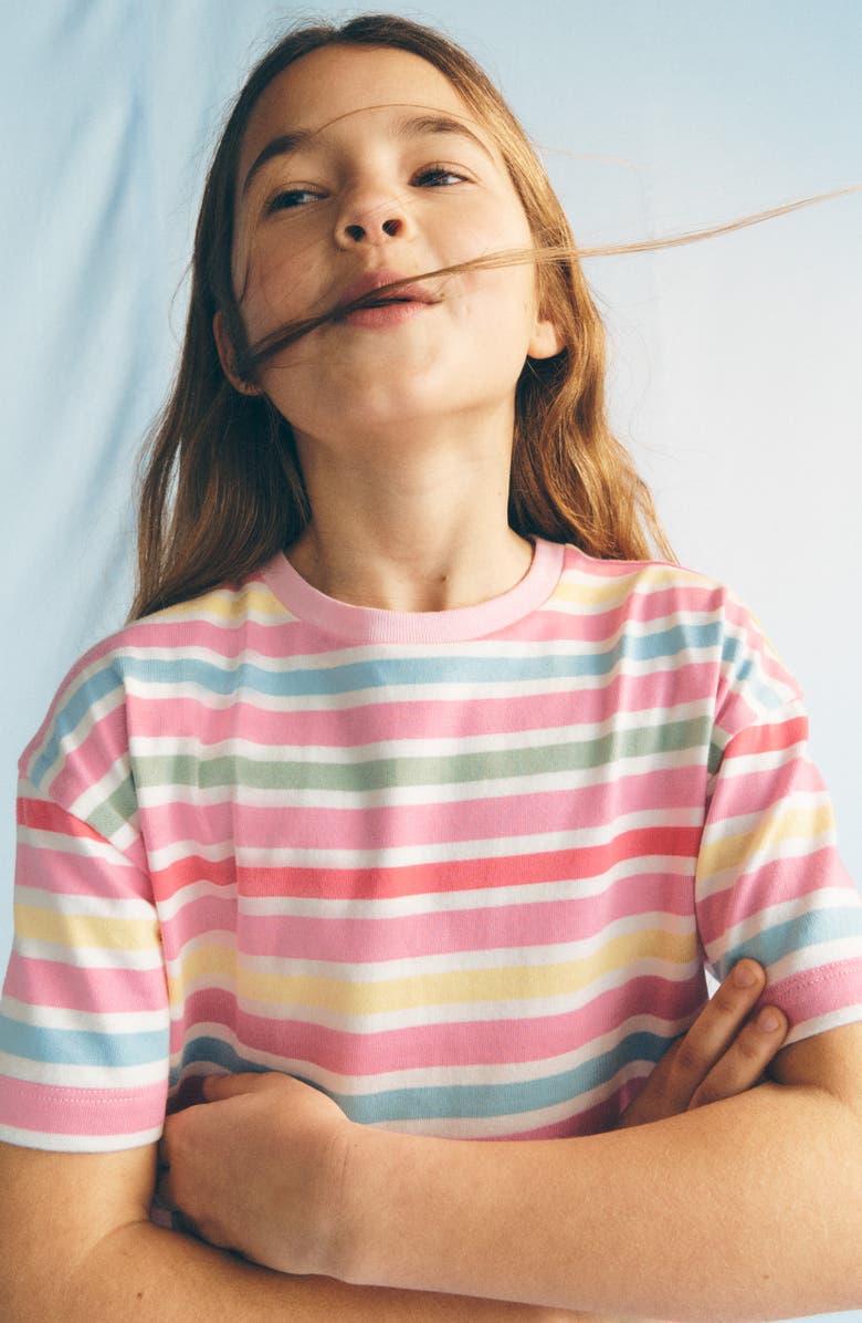 Mini Boden Kids' Breton Stripes T-Shirt, Alternate, color, Multi Stripe