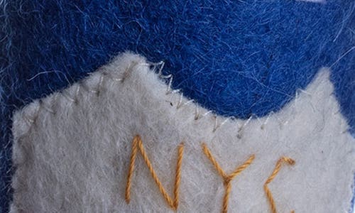 Silk Road Bazaar New York Coffee Cup Felted Wool Ornament In Blue