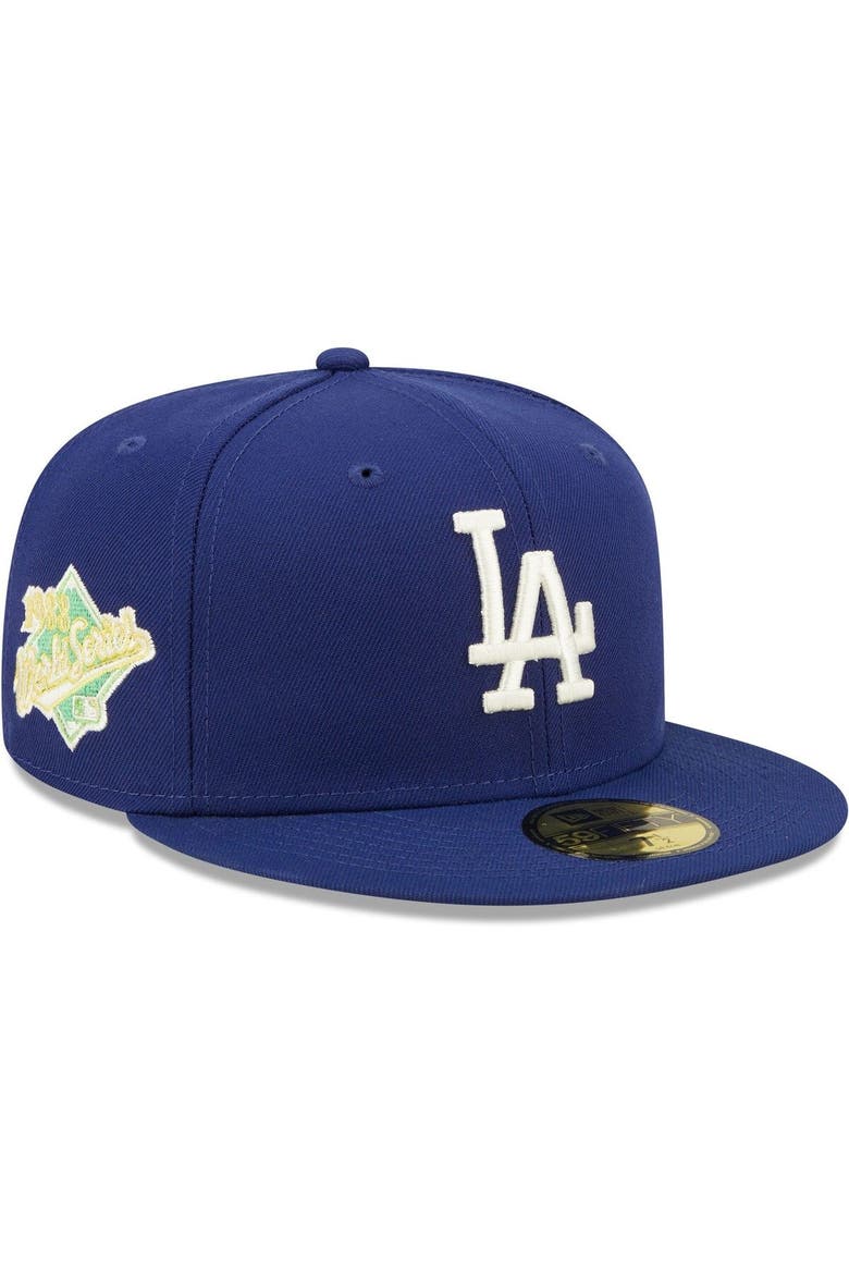 Men's New Era Royal Los Angeles Dodgers 1988 World Series Champions Citrus Pop UV 59FIFTY Fitted Hat, Main, color, Royal