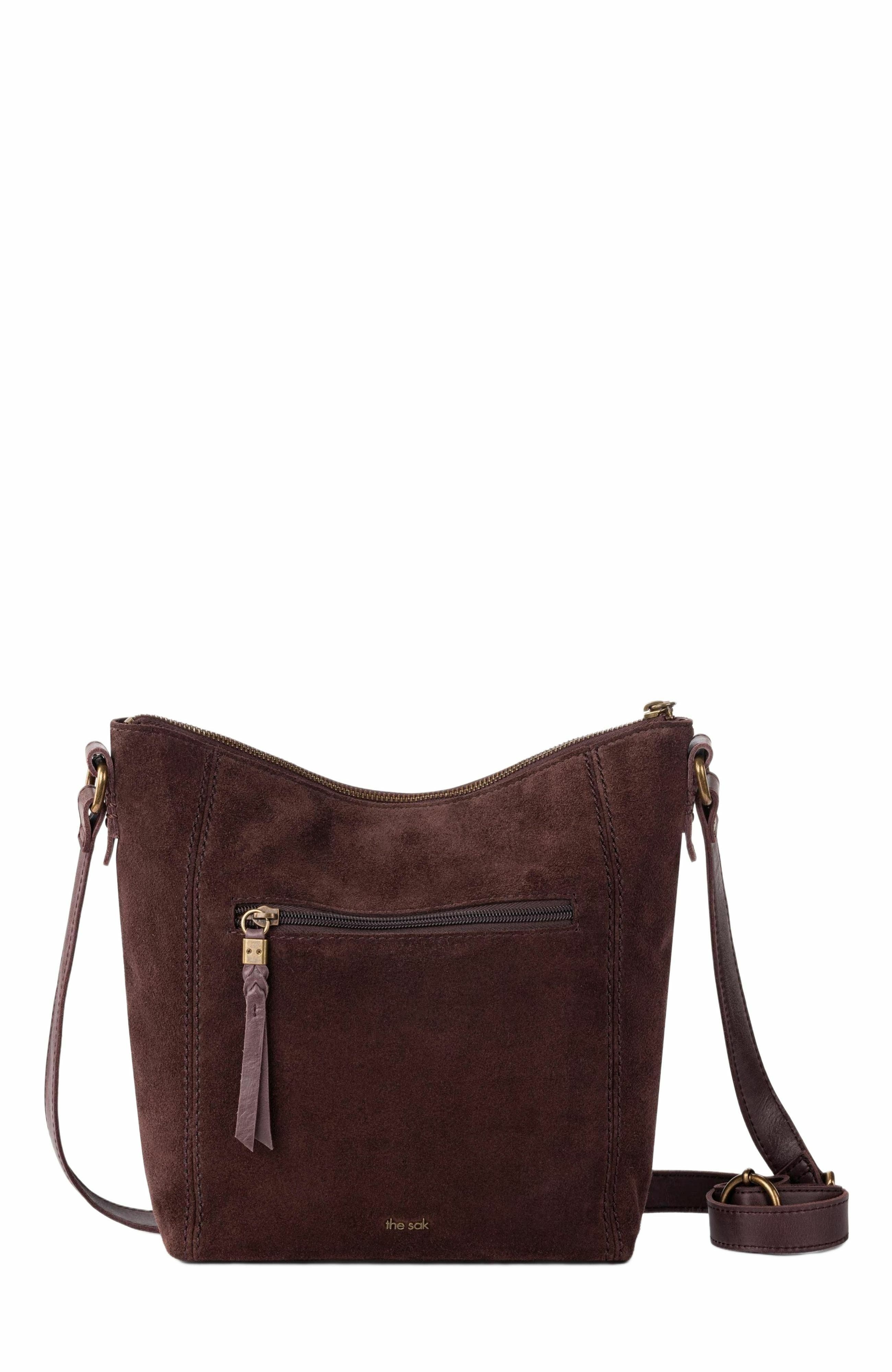 Ashland Leather Crossbody, Alternate, color, Mahogany Suede