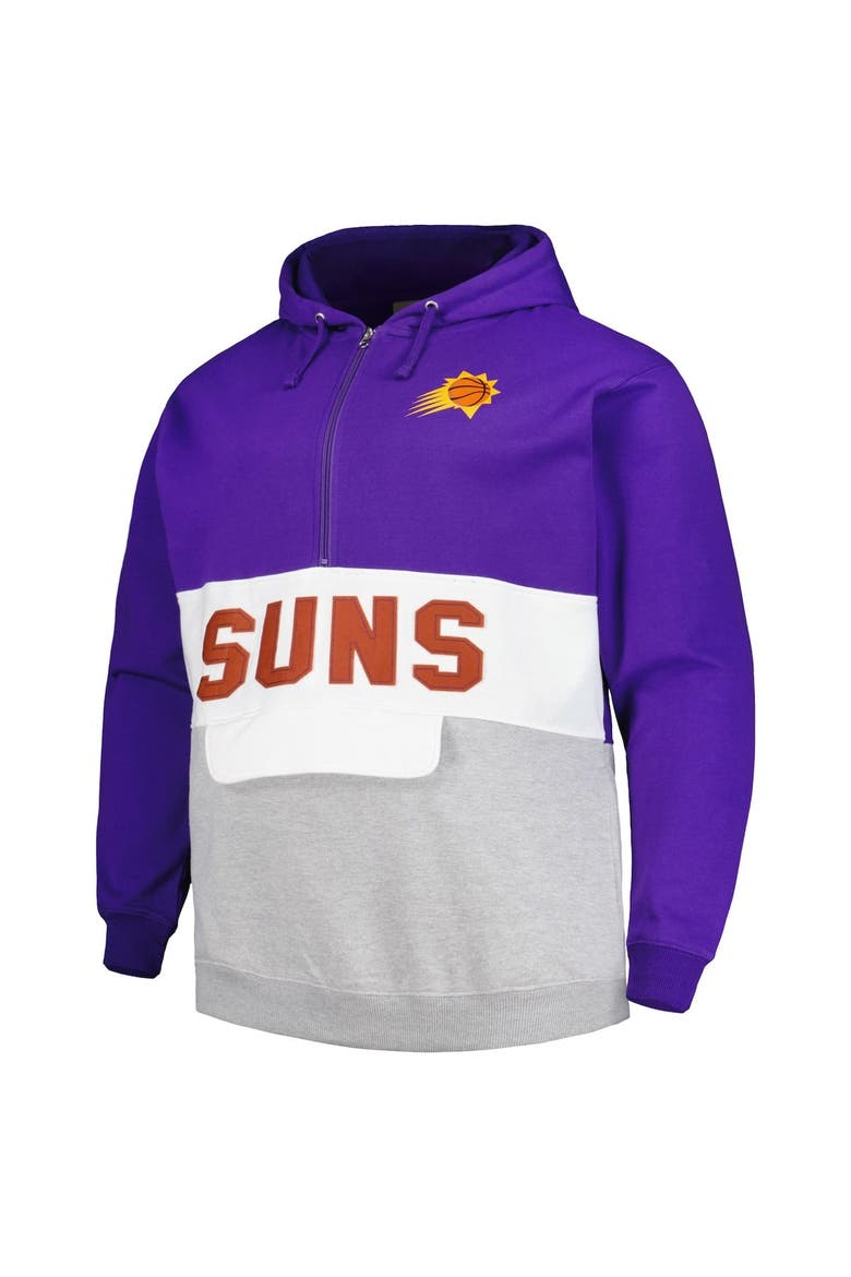 Men's Fanatics Branded Purple Phoenix Suns Big & Tall Anorak Half-Zip Hoodie, Alternate, color, Purple