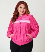 Unique Vintage Plus Size Quilted Varsity Jacket