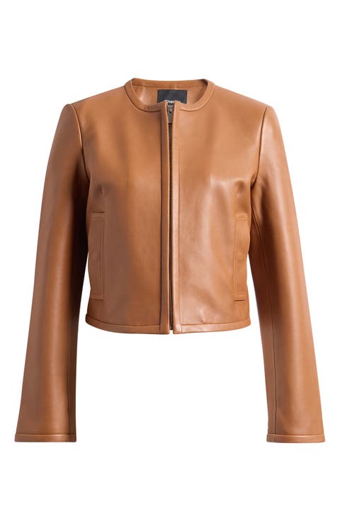 Crop Leather Jacket