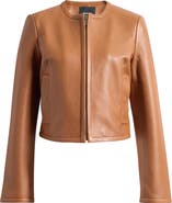 Theory Crop Leather Jacket