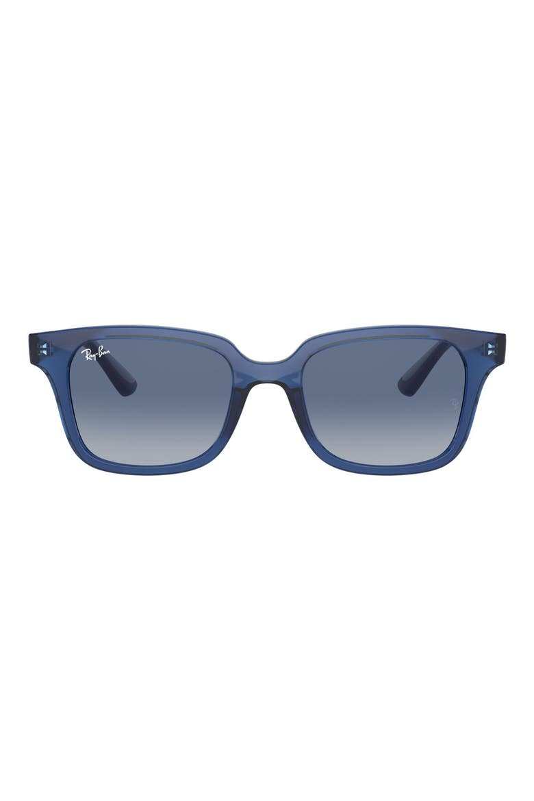 Junior Wayfarer 48mm Sunglasses, Main, color, TRANSPARENT BLUE GREY GRADIENT