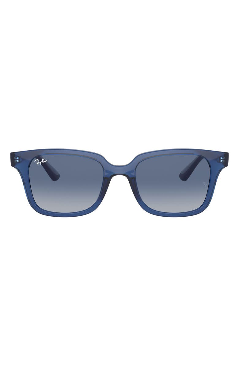 Ray-Ban Junior Wayfarer 48mm Sunglasses, Main, color, Transparent Blue Grey Gradient