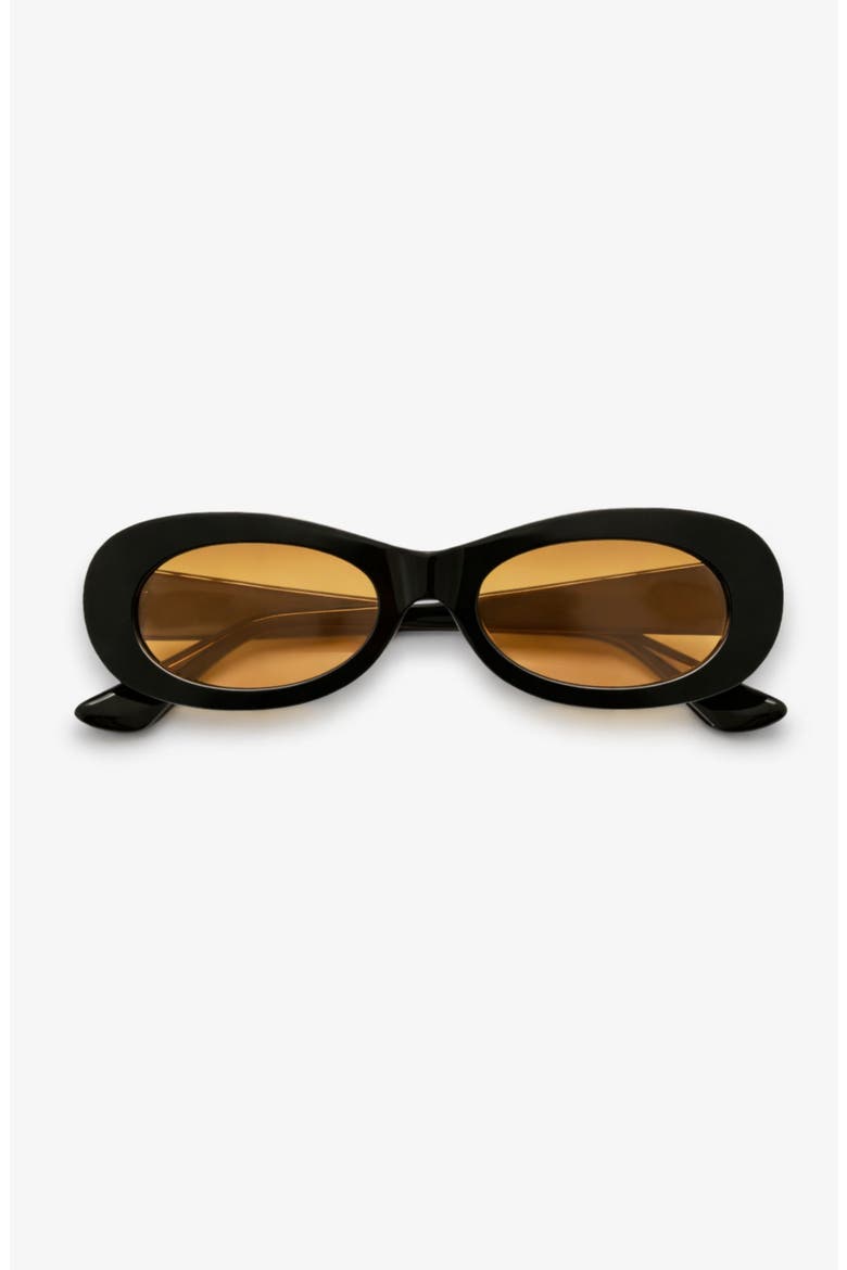SoHo Oval Polarized Sunglasses, Main, color, Brown