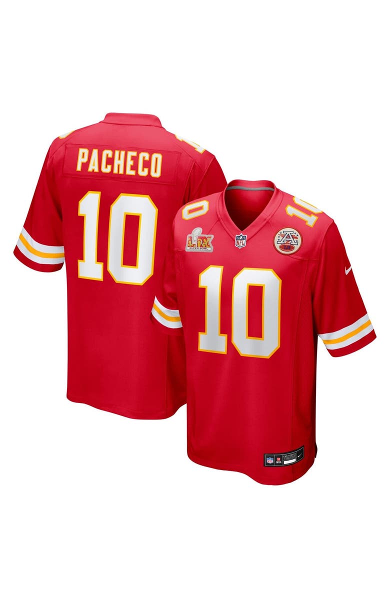 Nike Men's Nike Isiah Pacheco Red Kansas City Chiefs Super Bowl LIX Game Jersey, Main, color, 
