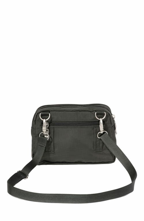 Baggallini Triple Zip Small Convertible Crossbody Bag In Charcoal