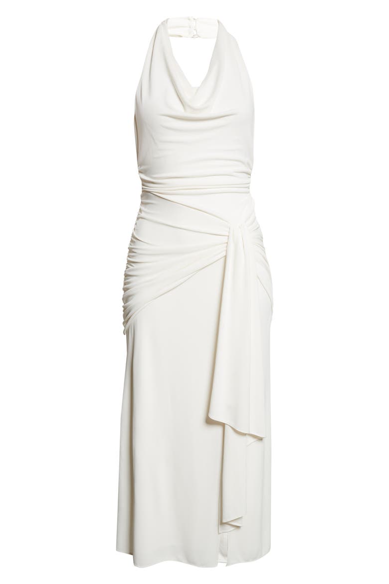 Kaia Halter Midi Dress, Alternate, color, IVORY