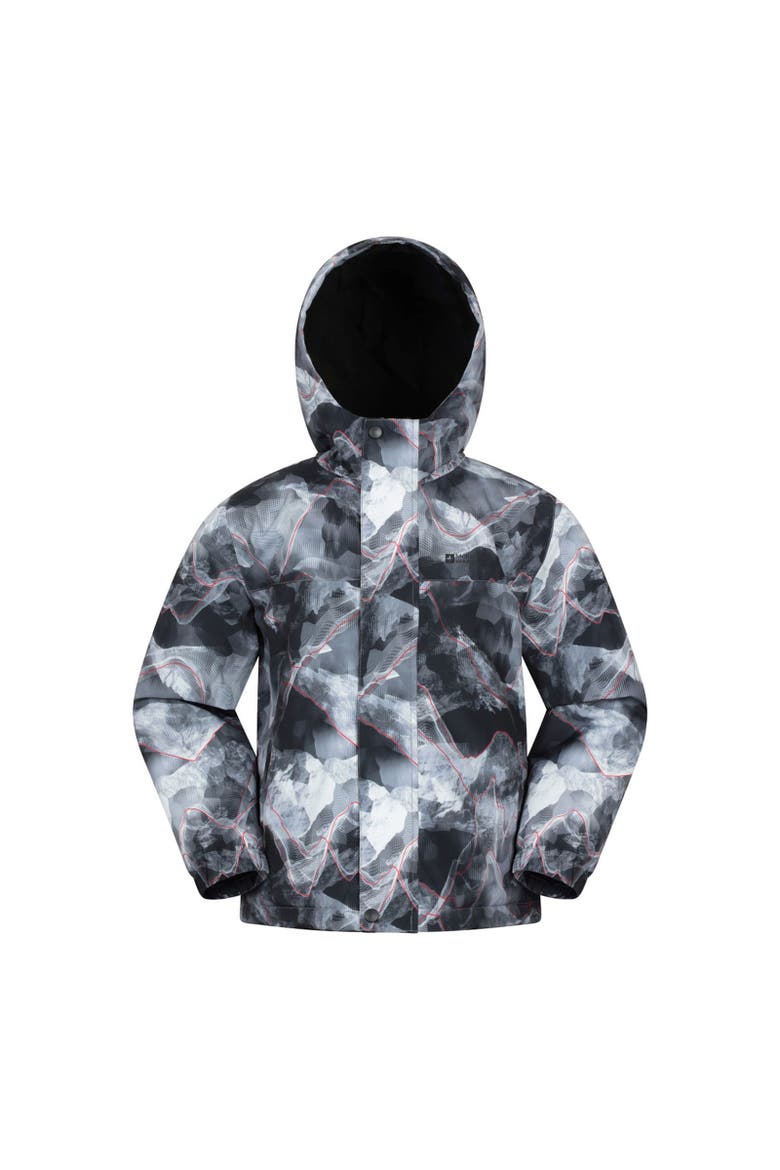 Childrens/Kids Polar Zone Printed Jacket & Salopettes Set, Main, color, Dark Grey