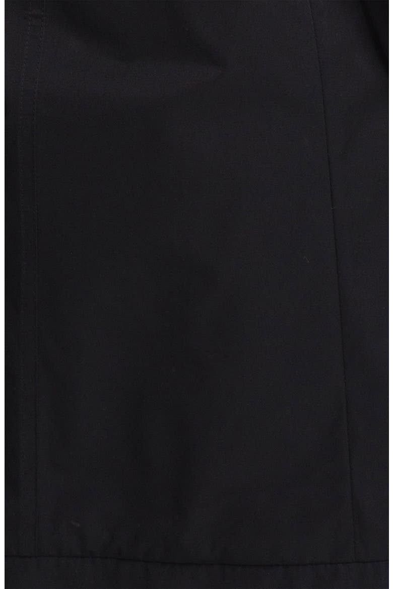 Double Breasted Packable Raincoat, Alternate, color, BLACK