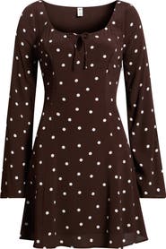 BP. Scoop Neck Long Sleeve Minidress