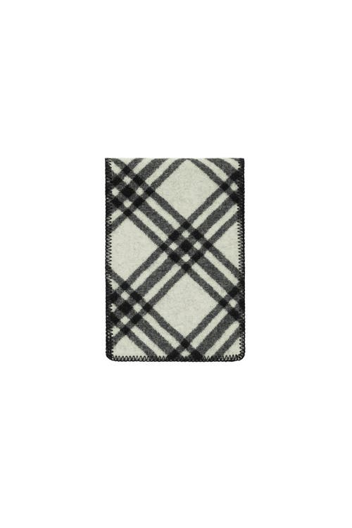 Burberry Check Wool Scarf In Black