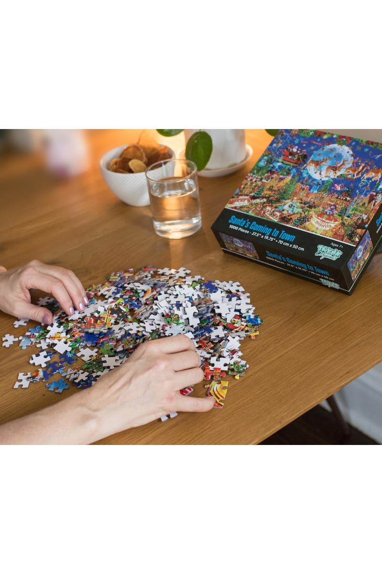Santa's Coming to Town Christmas Holiday 1000 Piece Jigsaw Puzzle, Alternate, color, Multi-Color