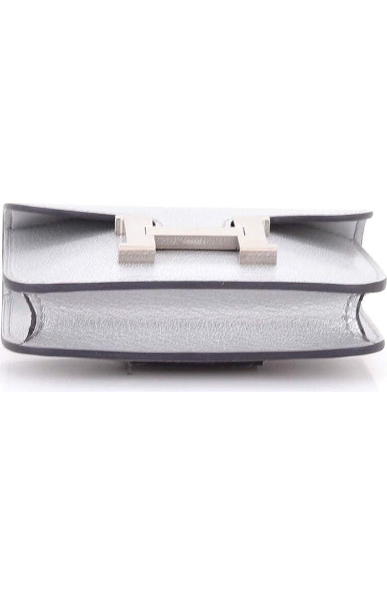 Pre-Owned Hermes Constance Slim Wallet Chevre Chamkilight, Alternate, color, Gris Argente