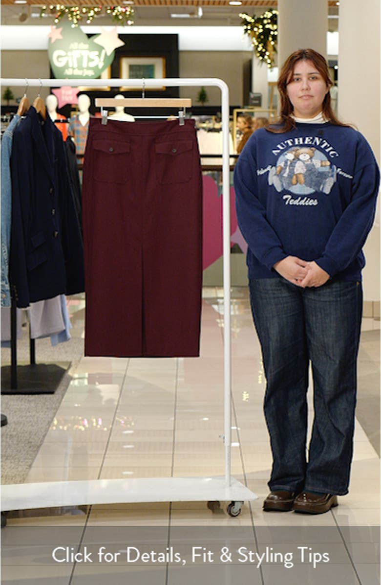 Wool Blend Pencil Skirt, sales video thumbnail