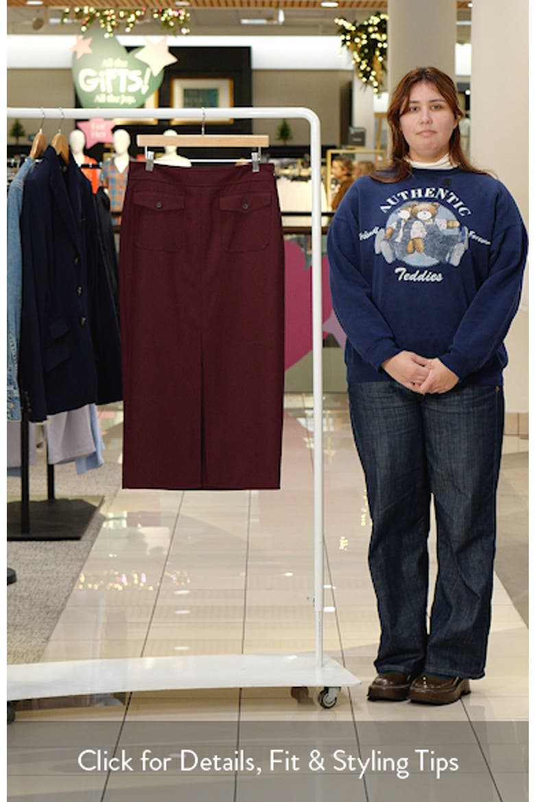 Wool Blend Pencil Skirt video