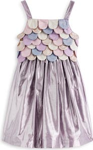 Mini Boden Kids' Metallic Mermaid Party Dress